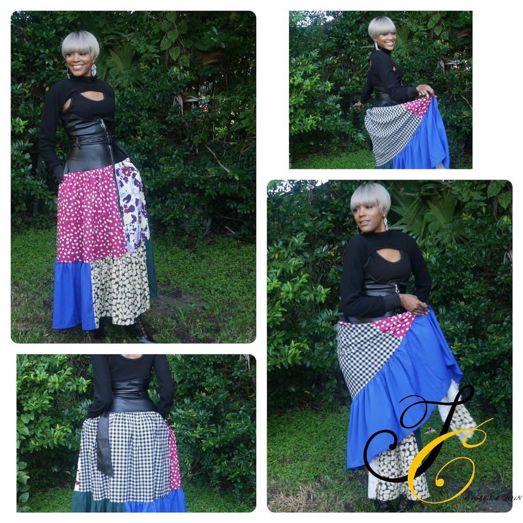 I pattern after myself patch skirt